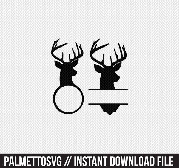 Download deer head monogram frame svg dxf file instant download ...