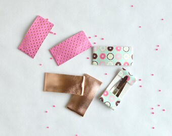 Snap Clip Set, Baby Bows, Baby Hair Clip, Toddler Hair Clip, Leather Hair Clip, Girls Hair Clip, Leather Clip, Leather Snap Clip, Snap Clip