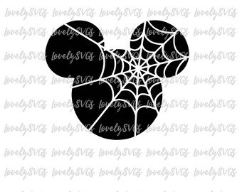 Halloween Mickey Download - Studio3 & SVG File - Instant Download - Silhouette Cricut Spiderweb