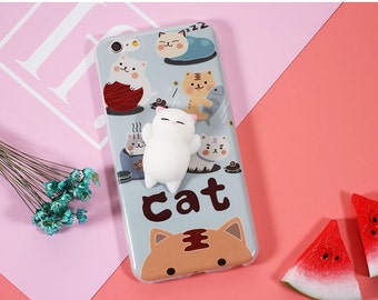Cute Squishy Phone Case, IPhone 7 7 Plus, IPhone 6 6 Plus, Squishy Cat, Squishy Seal