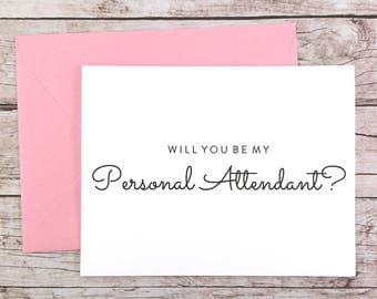 Will You Be My Personal Attendant Card, Personal Attendant Proposal Card, Wedding Card, Personal Attendant Gift - (FPS0016)