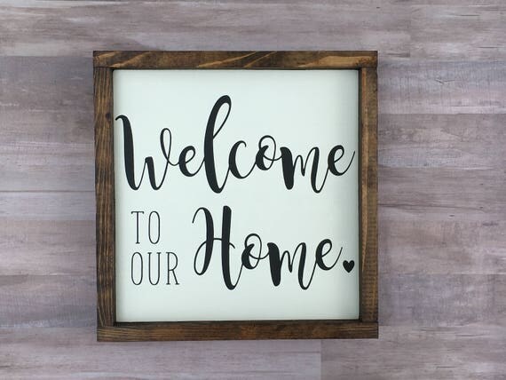 Welcome to our Home Rustic Wooden Sign Farmhouse Decor