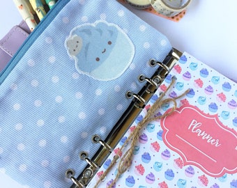 Zippered Pouch pocket filofax diary Cupcake Case k ring Eyelet dorien planner