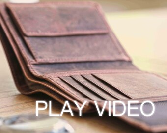Handmade Distressed Leather Wallet, Men's Leather Wallet, boyfriend Gift, Husband Gift, Leather Wallet, Groomsman Gift, Distressed Wallet