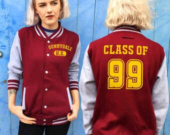 Sunnydale High Class of 99, Buffy the Vampire Slayer0 | Burgundy/Grey Retro Style Varsity Jacket