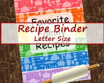 Recipe Binder -- Colorful