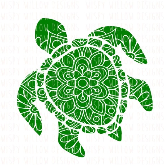 Turtle SVG DXF PNG eps jpg pdf Mandala Turtle Floral