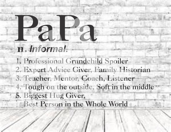 Download Definition of PaPa SVG PNG DXF Vinyl Design Circut