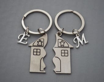 New home Keyring, New home gift, New home housewarming gift, Home sweet home, new house