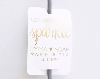 Wedding Sparkler Tag - Set of 20-Sparkler Sleeves, Custom Sparkler Tags, Sparkler Send Off