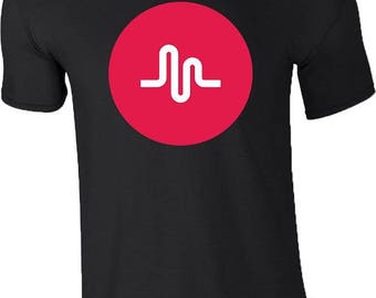 Musical.ly Logo T-Shirt Musically Graphic Design Musically App Game iPhone Android Birthday Gift Mens Tee Top