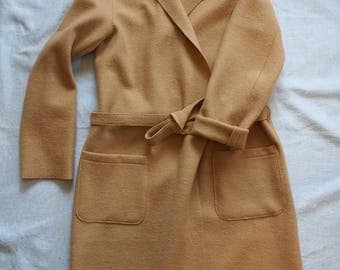 Beige jacket in boiled wool, size M