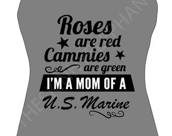 U S Marine mom - svg, dxf, eps, png, Pdf - Download - Cut File, Clipart - Cricut Explorer - Silhouette Cameo