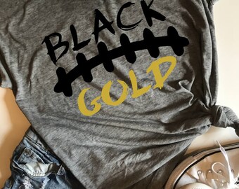 Black and Gold Football SVG, PDF, PNG, dxf Design