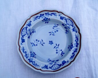 The Longchamp Faienceries 70 - 80s blue plates