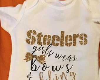 Steelers Girls Wear Bows And Bling