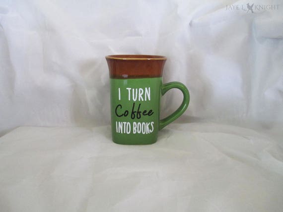 I turn coffee into books mug