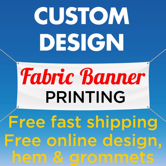 2x5' Custom Banner print on 4oz Polyester Free online