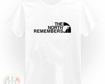 The North Remembers Game Of Thrones Tee Shirt in Black and White