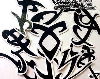 Shadowhunter Runes Tattoos, LARGE Shadowhunters Temporary Tattoos, Shadowhunters Runes, FREE Shipping Domestic