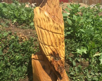 Natural Eagle Wood Carving - Free Shipping to USA & Canada!