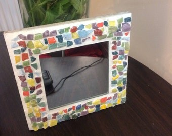 Mosaic mirror mosaic wall mirror,table mirror,stain glass mirror gift, handmade mosaic table mirror,gift house warming, mosaic wall