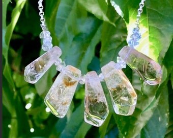 Stylish Ametrine & Herkimer Diamond Necklace!