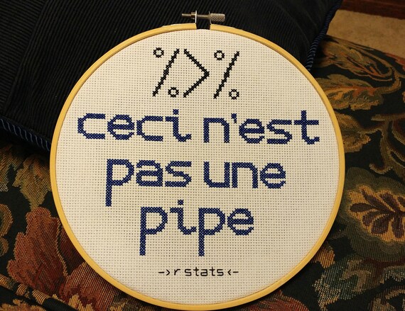 ceci n'est pas une pipe cross stitch