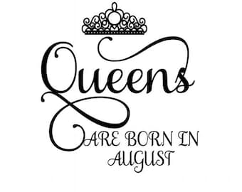 Queens are born in August Crown SVG