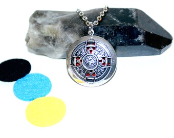 Thor Hammer Celtic - diffuser pendant, aromatherapy, doterra Free sample oils included, Unisex Pendant