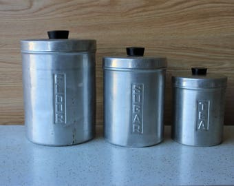 Nesting Canister Set Made in Italy Vintage Kitchenware
