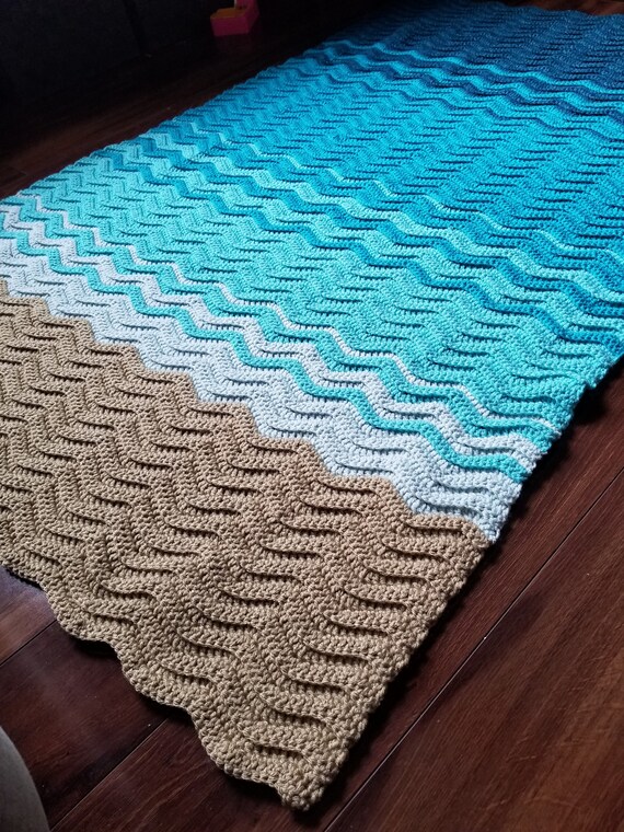 ripple how crochet pattern Ripple Ocean Crochet Blanket Pattern