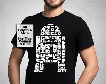 Star Wars WORDS Collection R2D2! Star Wars, Anakin, Skywalker, Darth vader, Dark Side, Yoda, Jedi, Death Star, troopers, clones.