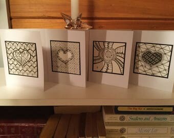 Zentangle cards | Etsy