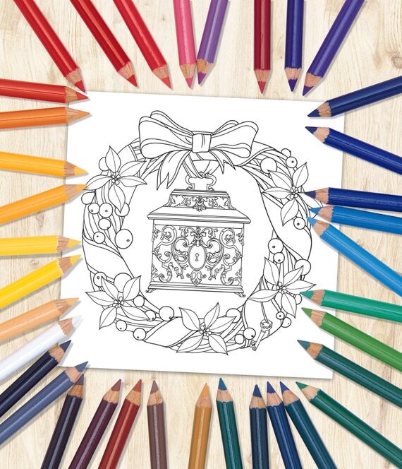 Box Coloring Page Printable Coloring Page Christmas Coloring