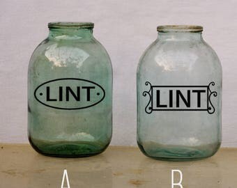 Lint Decal, Lint vinyl decals, Laundry Room decor, Lint stickers, Laundry room Decorations, Vinyl decals, Wall decal, Laundry Stickers