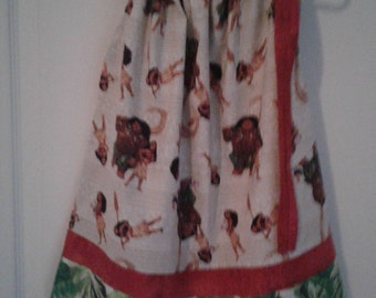 Disney Moana Girls Dress,Handmade, Disney Princess Dress, Pillowcase Style Dress, Moana Birthday Dress, Moana Sundress, Toddler Dress