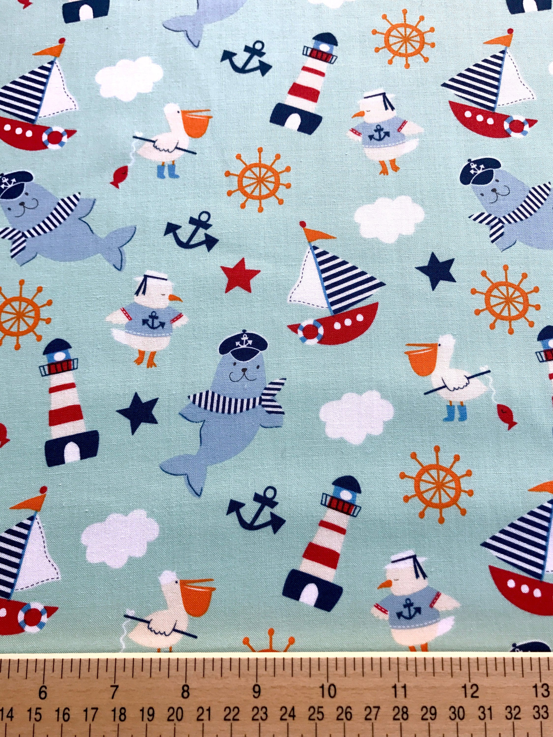 Nautical Fabric Fun Summer kids fabric 100 cotton fabric for