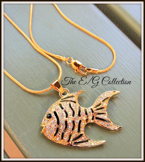 Items similar to Fish necklace, Under the Sea, Beach Wedding jewelry