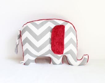 Alabama crimson tide, roll tide, crimson tide elephant, University of Alabama inspired, crimson tide baby, elephant pillow - ready to ship