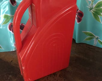 Red Plastic mid century modern pitcher.