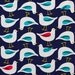 Japanese sea gull fabric in oxford cotton by Cosmo - 1/2 YD