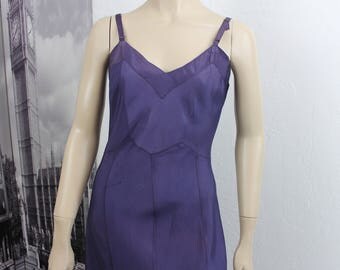 Vintage Full Slip 1940s Dark Blue Size 38 Bust