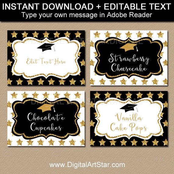 elegant graduation candy buffet labels graduation food labels