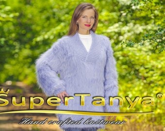 Very fluffy hand knitted mohair sweater by Supertanya