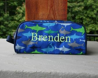 Boys Personalized Shark Pencil Case