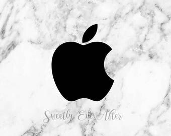 Apple Logo Decal Sticker - Tech Decal - Laptop Sticker - Car Truck Vinyl Decal - Planner Sticker - Birthday Gift