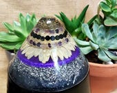 Fluorite and Onyx Orgone Cone - EMF Protection - Energy Healing Spiritual Gift - Grounding and Protection