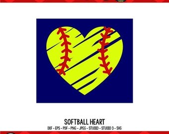 Softball Heart SVG Softball Mom SVG Softball Mom Shirts Softball SVG Cricut Files Silhouette Files Digital Cut Files svg cut files