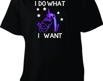 I Do What I Want Unicorn T-shirt 